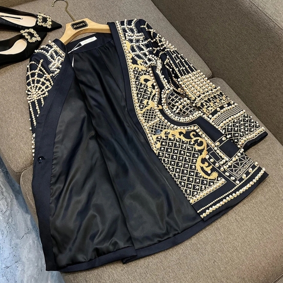 Blazer For Women V Neck Long Sleeve Flares Colorblock Blazers Female - Picture 11 of 16